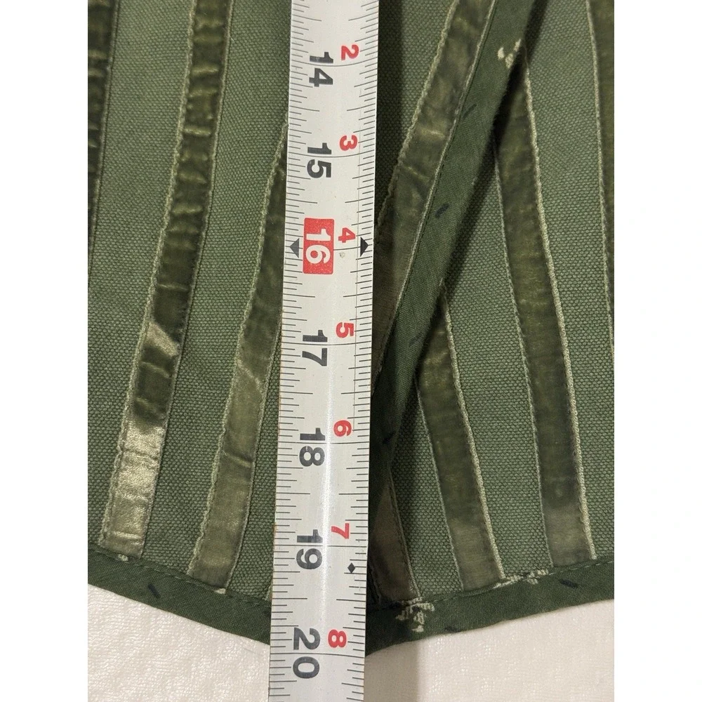 FREE PEOPLE Jacket Womens X-Small Green Shrunken Officer Military Button Pockets